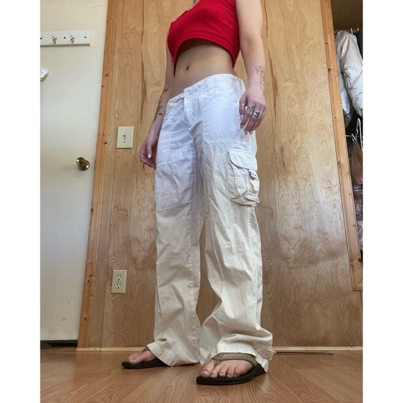 The North Face Pants - The North Face White Cargo Straight-Leg Pants